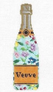 Blue Floral Veuve Bottle