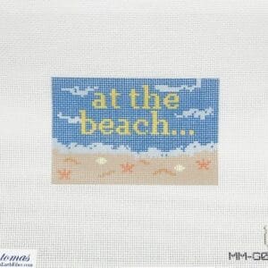 At the Beach Sign 4.25 x 2.75" 18 mesh