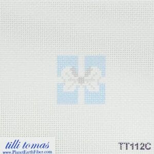 Bitty Box Insert - Light Blue with White Bow 1.5" sq. - 18 mesh