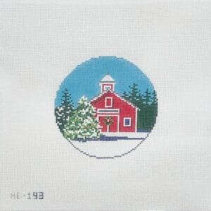 Festive Barn 4" round - 18 Mesh