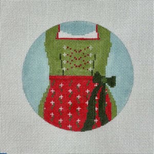 Dirndl-red/green -4.25" round -18 mesh