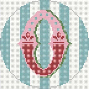 NOEL "O" ornament 4" round - 18 mesh