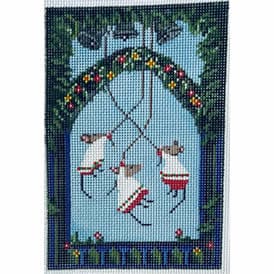 3 Mice Ringing Bells-5" x 7.5"-13 Mesh