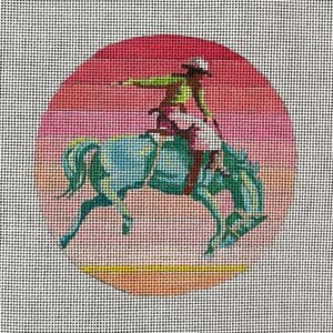 IN882-Rodeo Cowboy -5'' round / 18M