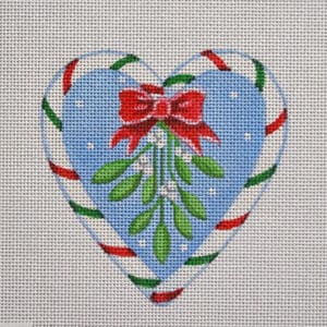 Candy Cane Heart, Mistletoe-4 x 4-18 m