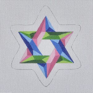 Tri-Colored Star of David-4.75 x 5.5-18 m