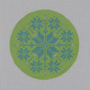 Gr/Turq Nordic Snowflake-4 Dia-18 m