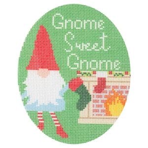 Gnome Sweet Gnome- 4" x 5" Oval- 18 Mesh