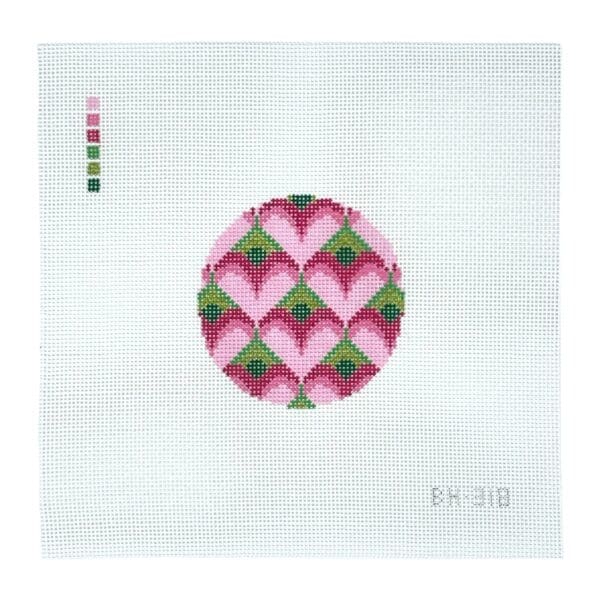 BH318 Bargello Heart 3" 18 Mesh