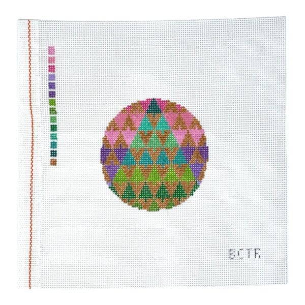 BCTR Bargello Christmas Tree Round- 2 3/4" Round-18 Mesh