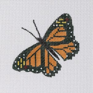 Orange Butterfly Mini-3 1/2" Square-13 Mesh