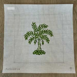 Boutique Green Palm Tree-10" Square-13 Mesh