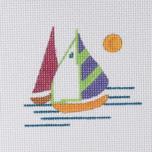 Sailboats-4" Square-13 Mesh