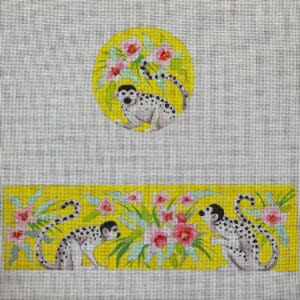 TB104-Speckled Monkeys Treasure Box -12" x 3.5" -4 Inch Round -18M