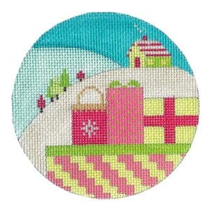 Kringle Orn. - Gifts Pink & Green-18 Mesh