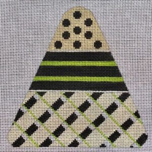 Candy Corn Plaid - Black & White-18 Mesh