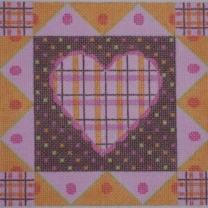 Pink Plaid Heart-18 Mesh