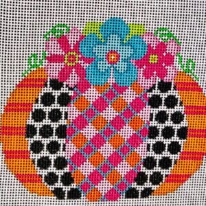 Pumpkin Flower Patch Mini - Plaid-18 Mesh