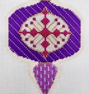 MCM Ornament - Purple/Pink Square Ball Drop-18 Mesh