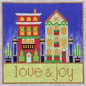 Love & Joy Come to You - City Ornament 2 Houses-18 Mesh