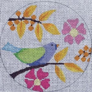 Birds & Blooms - ornament - violet bird 2-18 Mesh