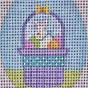 Bunny In Basket Ornament-18 Mesh
