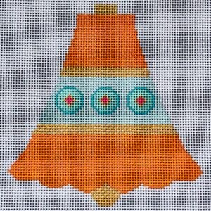 Brilliant Baubles Orn. - Orange Bell-18 Mesh