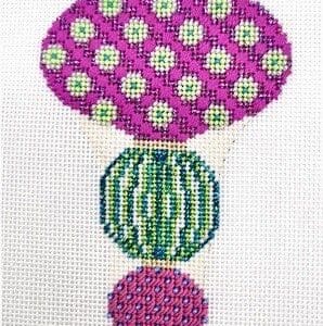 MCM Ornament - Pink/Teal Onion Teardrop-18 Mesh