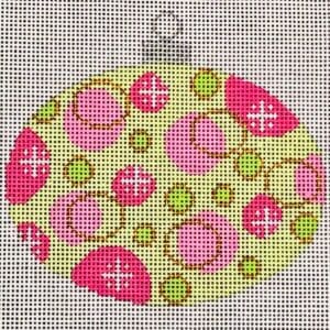 Colors of Christmas Orn. - "Preppy" Oval-18 Mesh