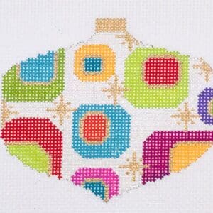 Mid-Century Orn. - Multi Color Dotted Orn.-18 Mesh